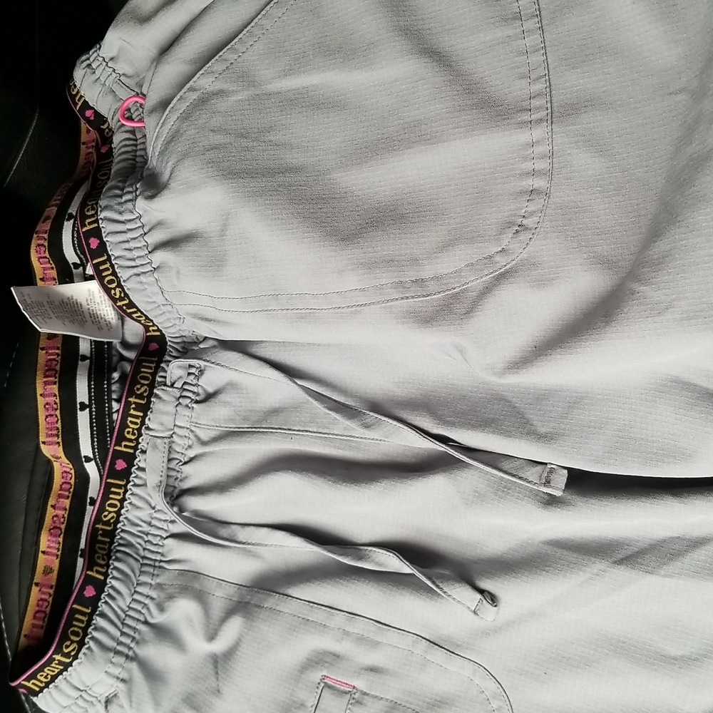 Heartsoul light gray scrub pants